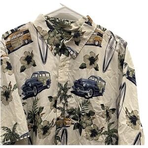 Natural Issue‎ Hawaiian Shirt Wrinkle Free Mens XXL Tropical Short Sleeve Surf
